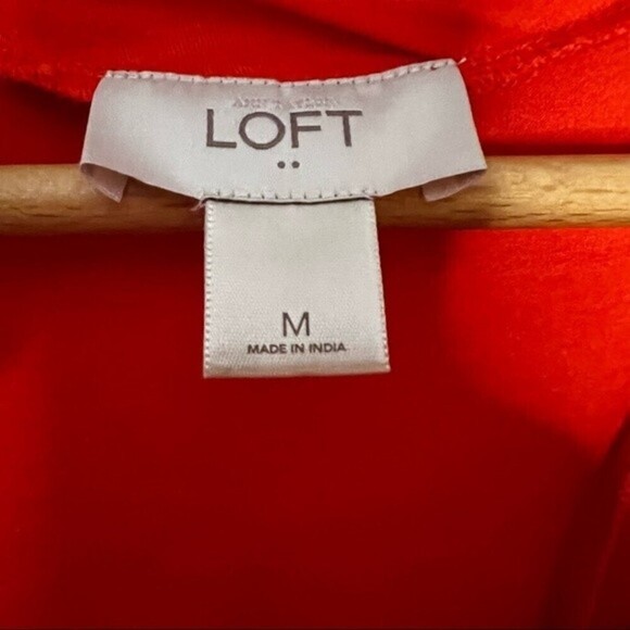 LOFT Vibrant Orange white Color-Block Razorback Tank Fluid Mini dress M - Picture 6 of 10